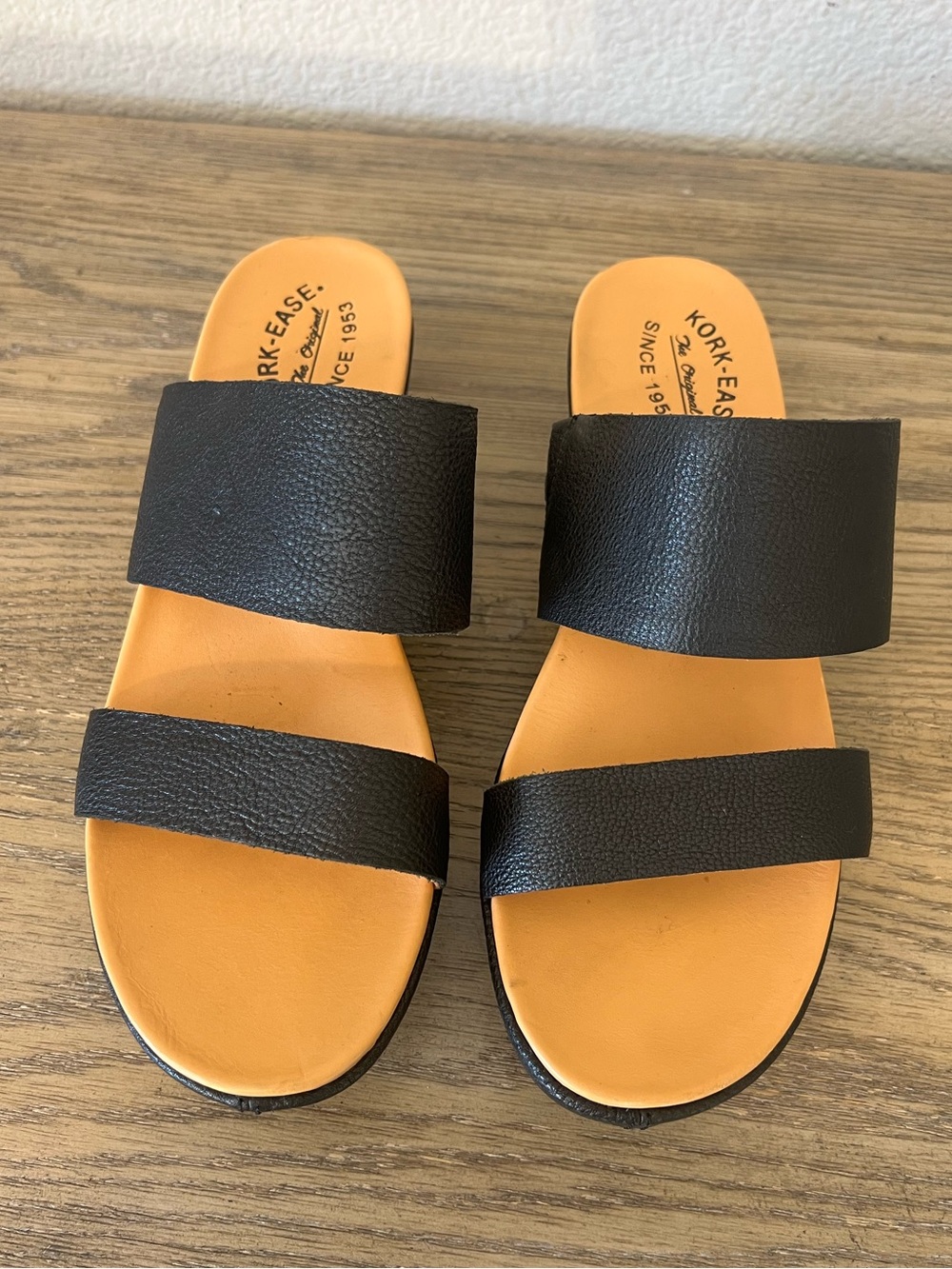 Kork-Ease Kane black Leather Slide Sandals Sz 10 casual comfort minimalist - Picture 6 of 10